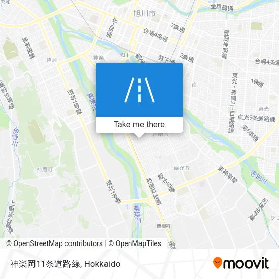 神楽岡11条道路線 map