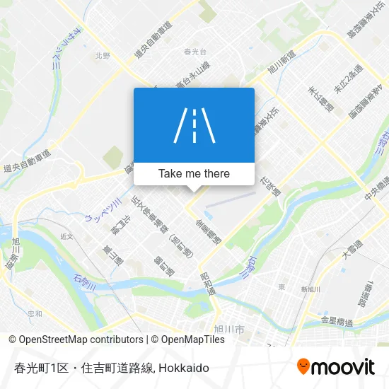 Shunko Town 1st District and Sumiyoshi Town Road Line map