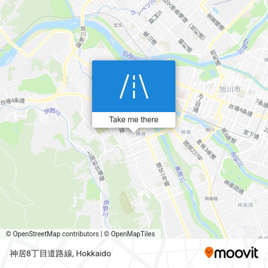 神居8丁目道路線 map
