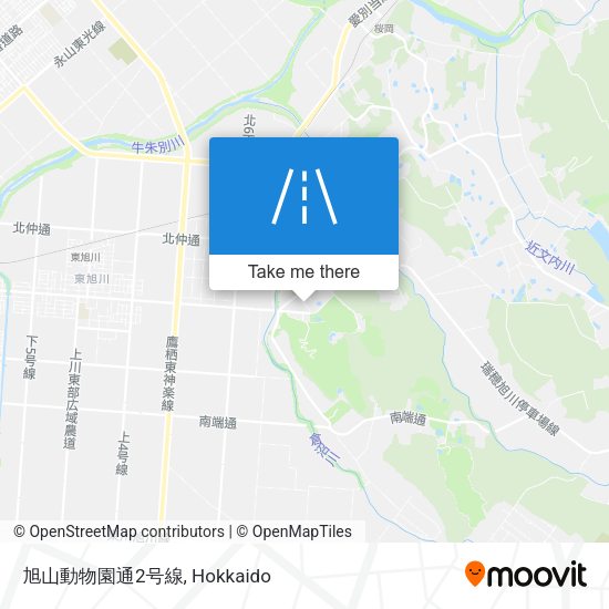 旭山動物園通2号線 map