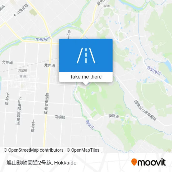 旭山動物園通2号線 map