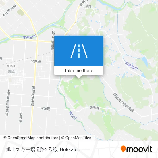 旭山スキー場道路2号線 map