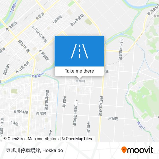 東旭川停車場線 map