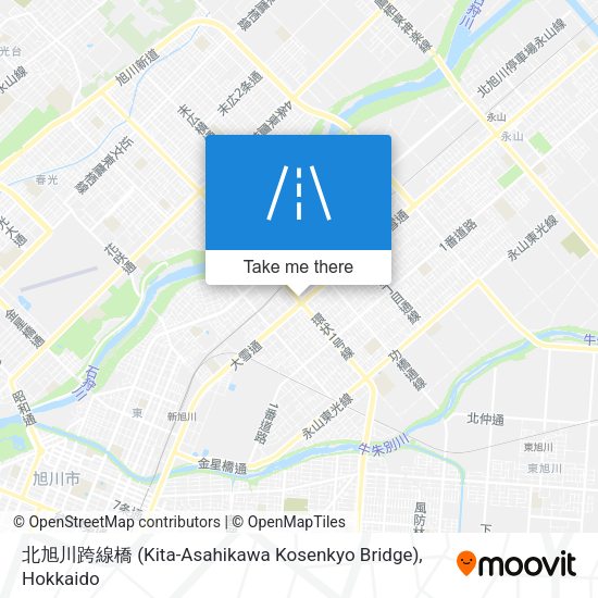 北旭川跨線橋 (Kita-Asahikawa Kosenkyo Bridge) map