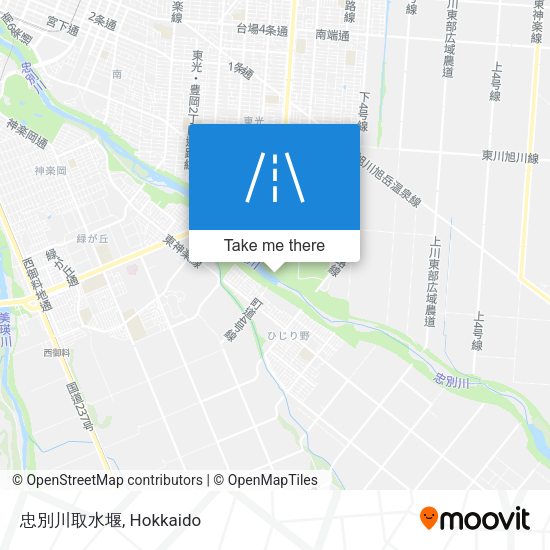 忠別川取水堰 map