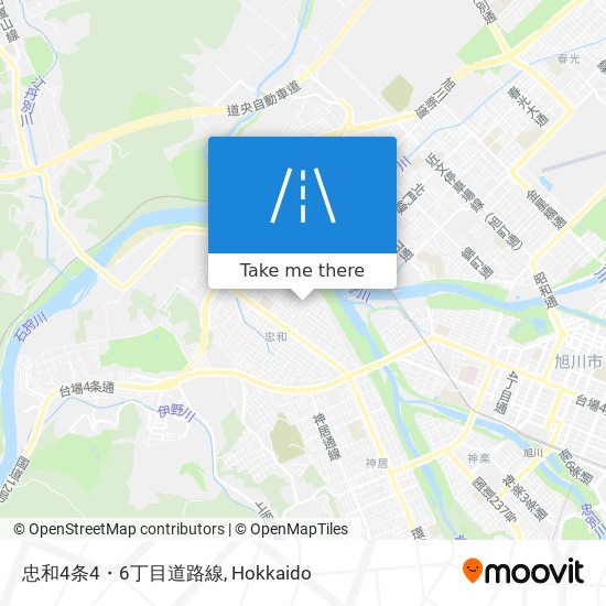 忠和4条4・6丁目道路線 map