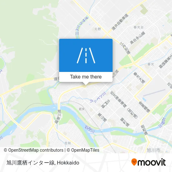 旭川鷹栖インター線 map