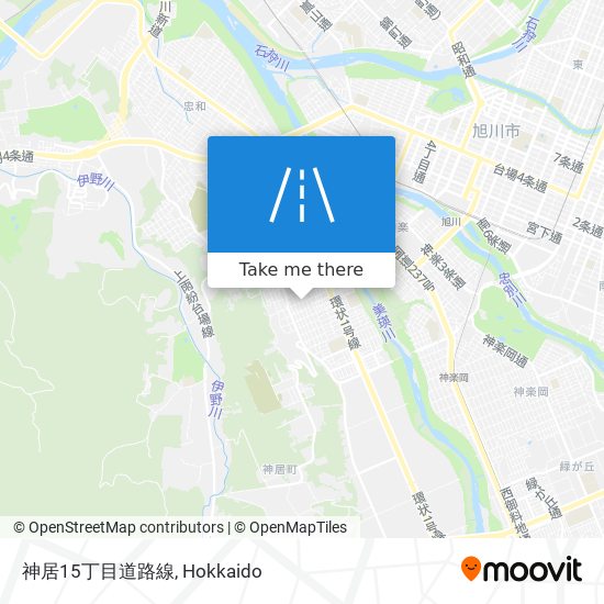 神居15丁目道路線 map