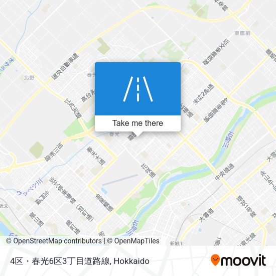 4区・春光6区3丁目道路線 map
