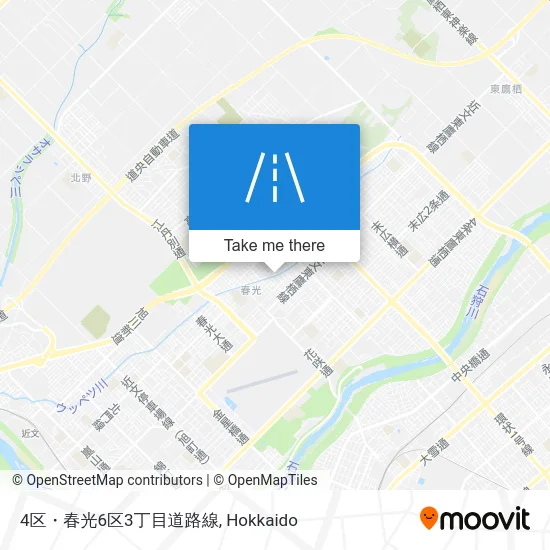 4区・春光6区3丁目道路線 map