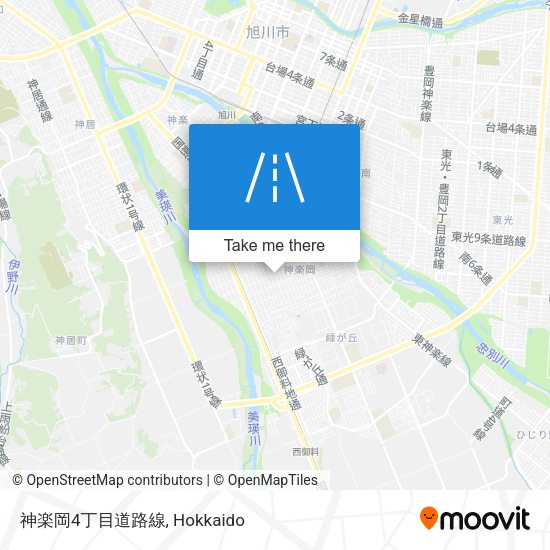 神楽岡4丁目道路線 map