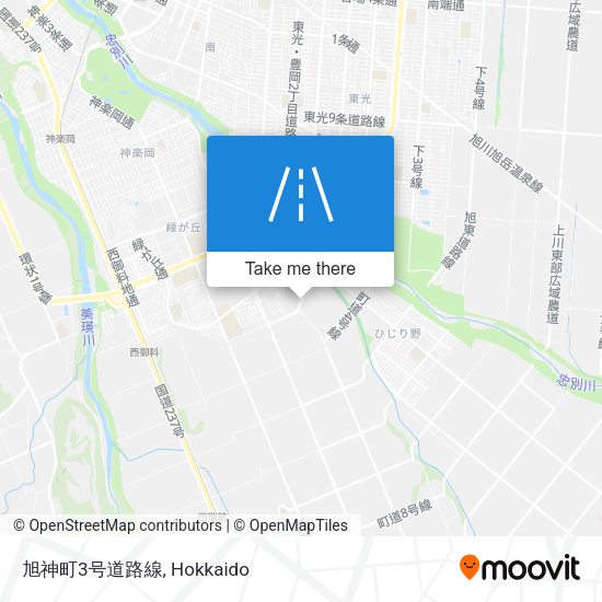 旭神町3号道路線 map