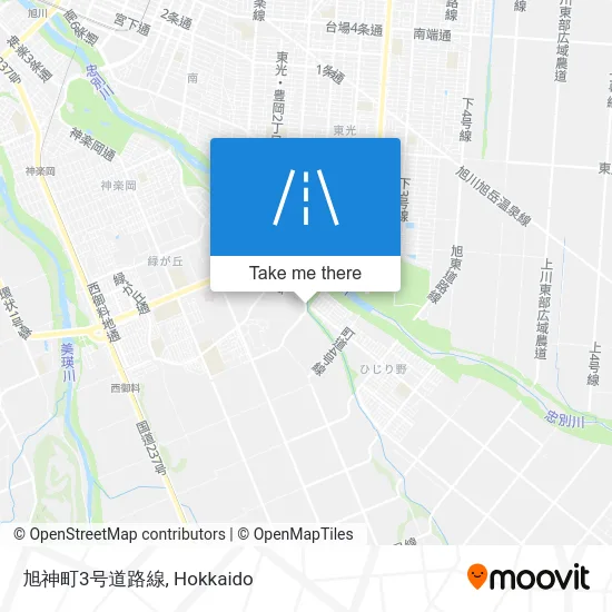 旭神町3号道路線 map