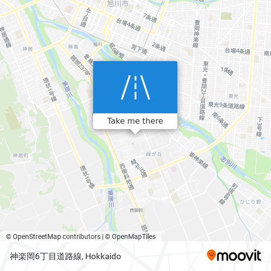 神楽岡6丁目道路線 map