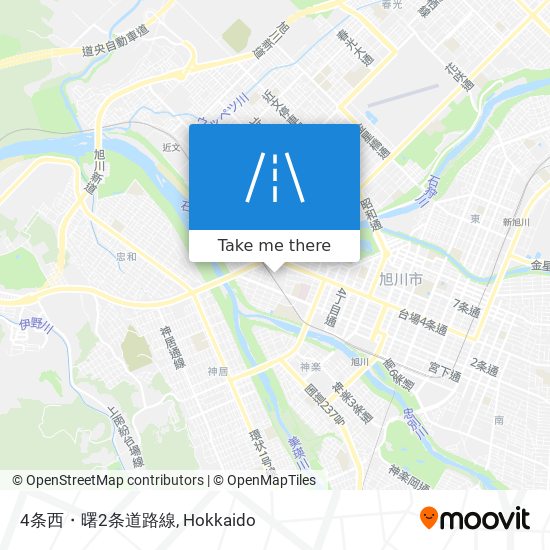 4条西・曙2条道路線 map