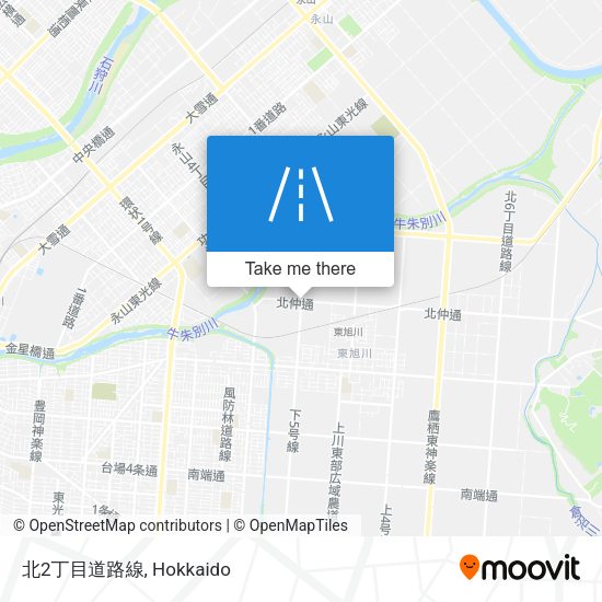 北2丁目道路線 map