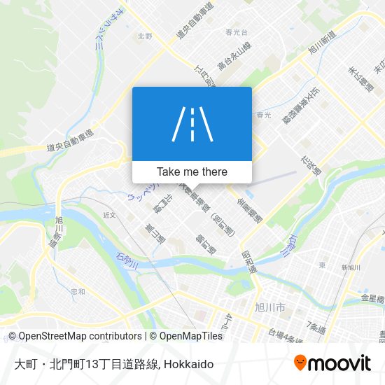 大町・北門町13丁目道路線 map