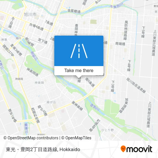 東光・豊岡2丁目道路線 map