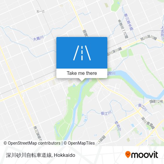 深川砂川自転車道線 map