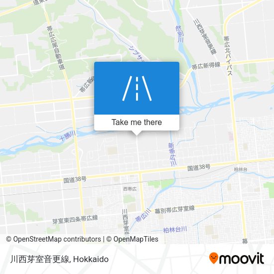 川西芽室音更線 map