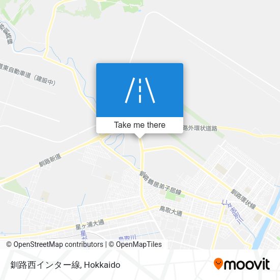 釧路西インター線 map