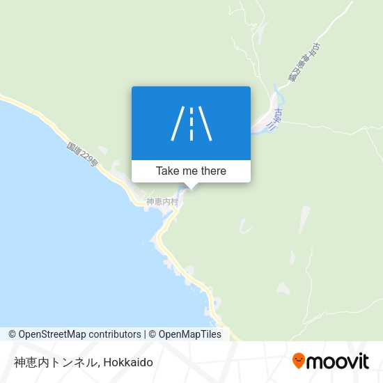 神恵内トンネル map