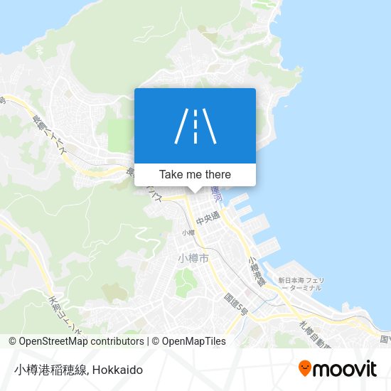 小樽港稲穂線 map