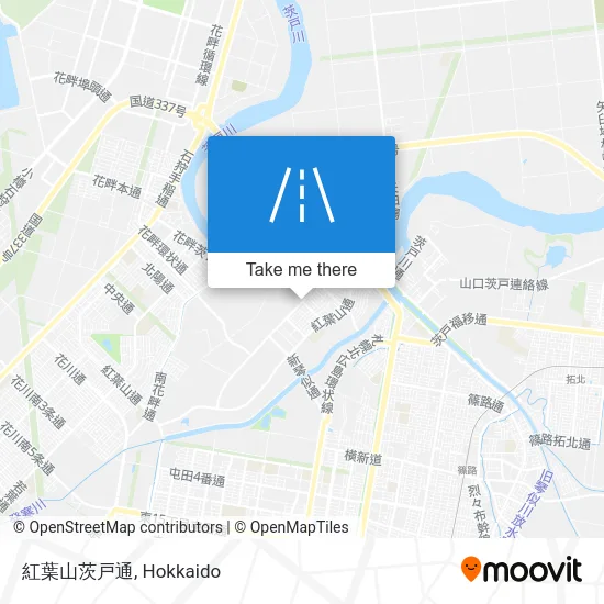 紅葉山茨戸通 map