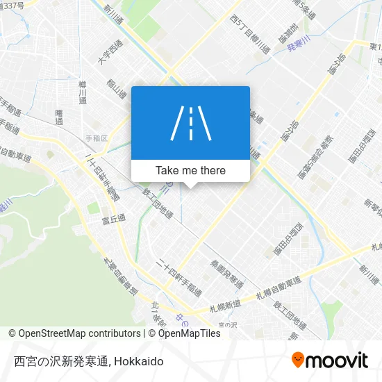 West Miyano Sawa Shinsapporo Avenue map