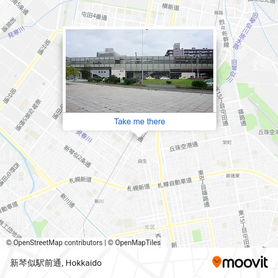 New Kotoni Station Front Street map