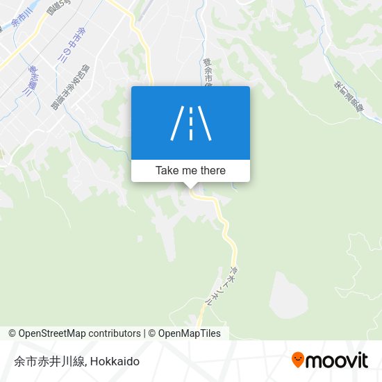 余市赤井川線 map