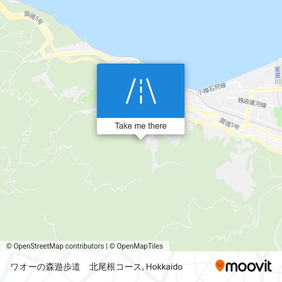 ワオーの森遊歩道　北尾根コース map