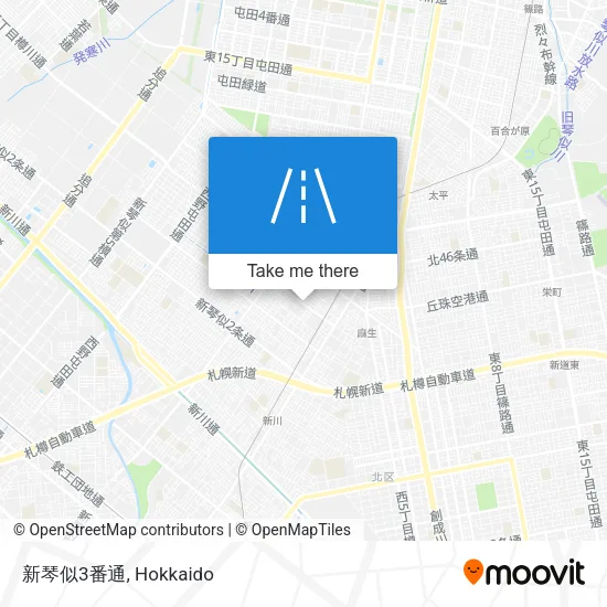 New Kotoni 3rd Street map