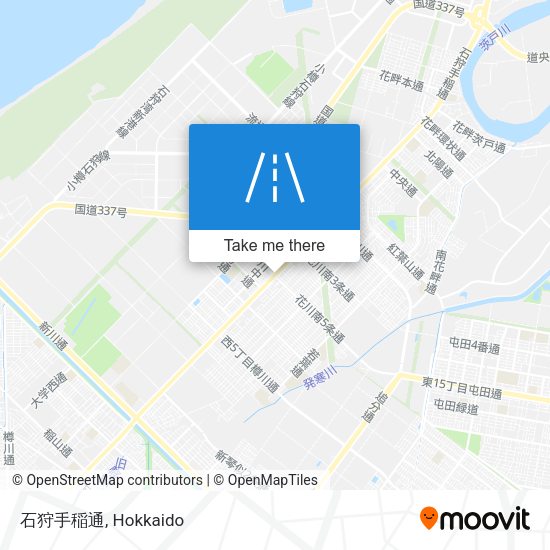 石狩手稲通 map