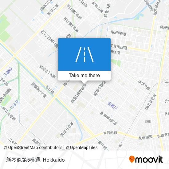 Shinkotoni 5th Crossing Street map