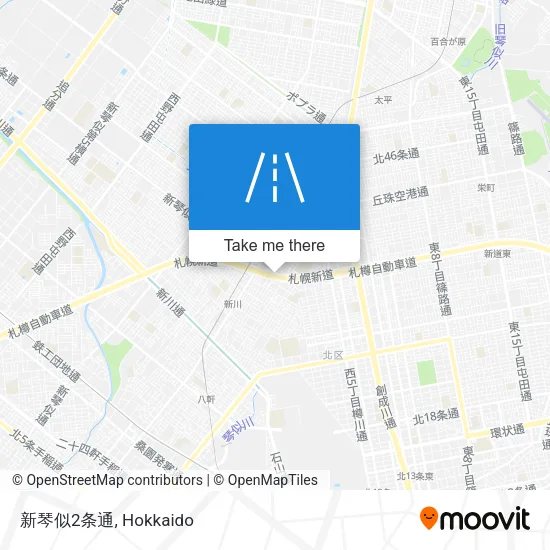 New Kotoni 2nd Street map