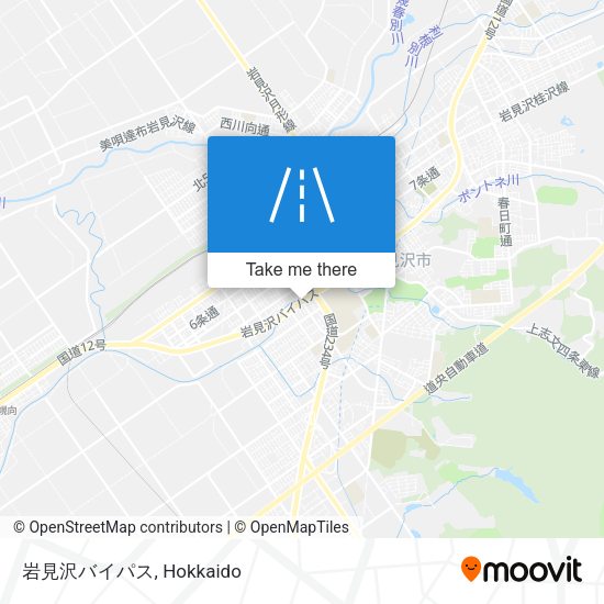 岩見沢バイパス map