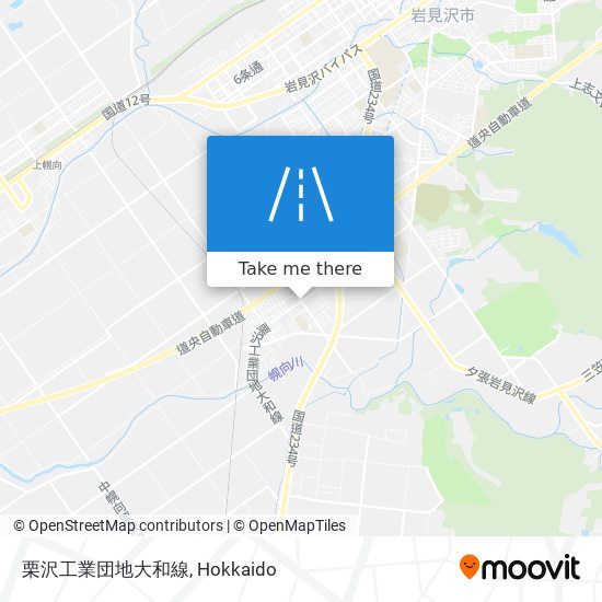 栗沢工業団地大和線 map