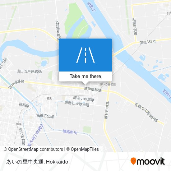 あいの里中央通 map