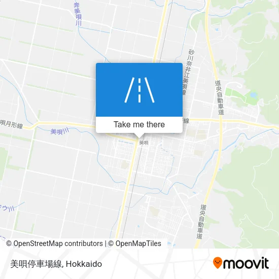 美唄停車場線 map