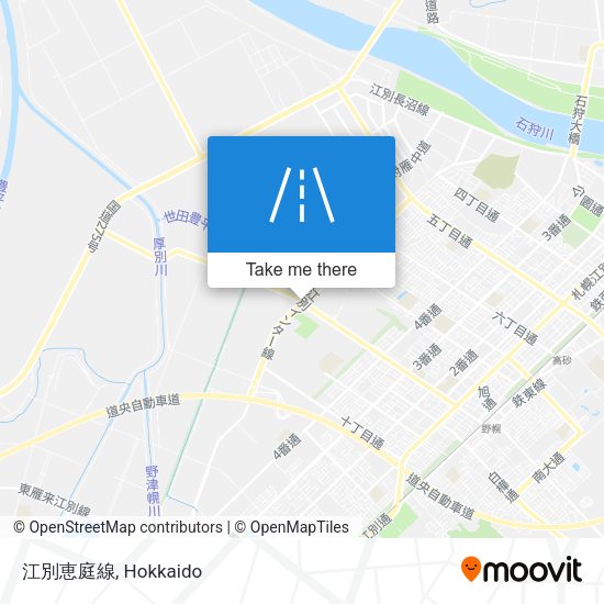 江別恵庭線 map