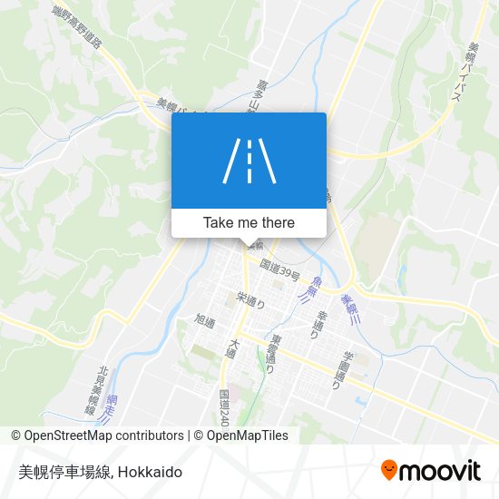 美幌停車場線 map