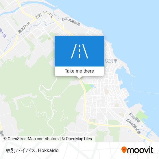 紋別バイパス map