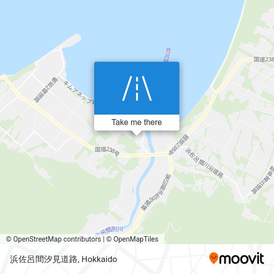 浜佐呂間汐見道路 map