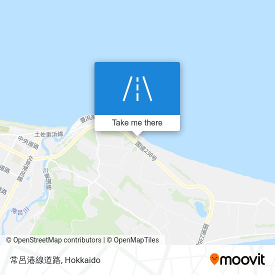 常呂港線道路 map