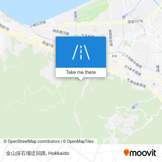 金山採石場迂回路 map