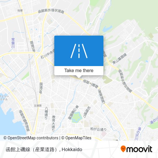 函館上磯線（産業道路） map