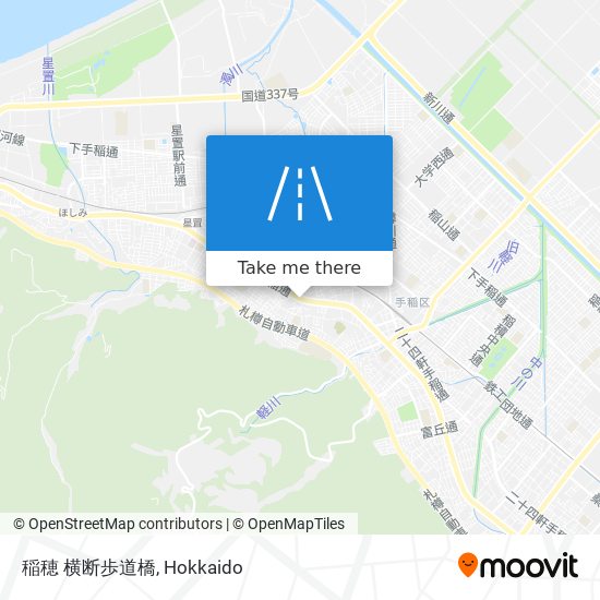 稲穂 横断歩道橋 map