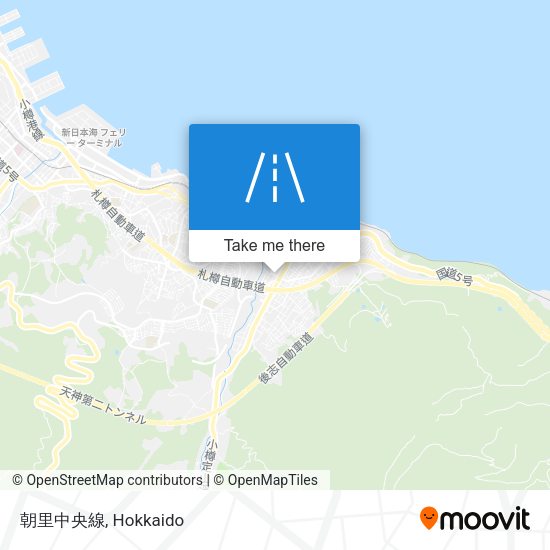 朝里中央線 map