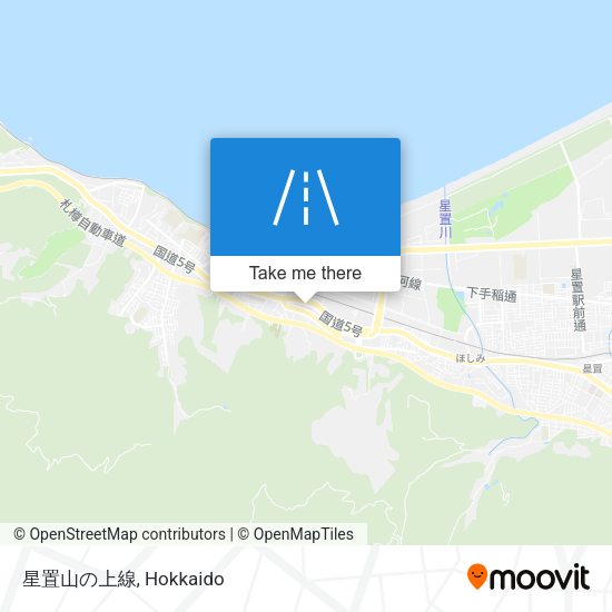 星置山の上線 map